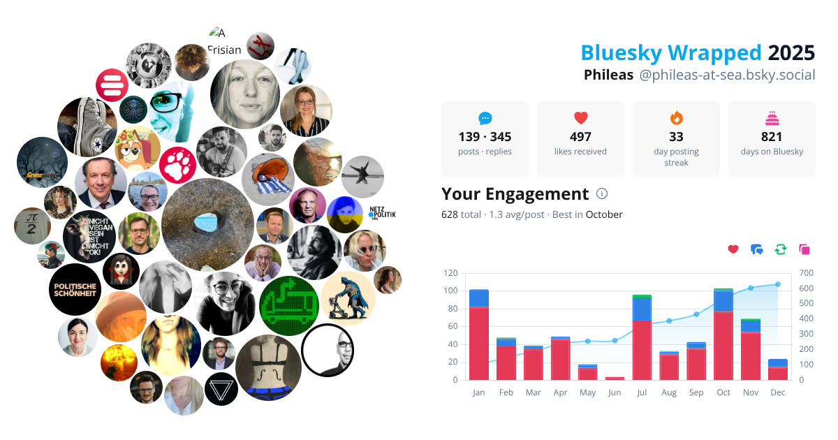 Your Bluesky Wrapped 2025 preview