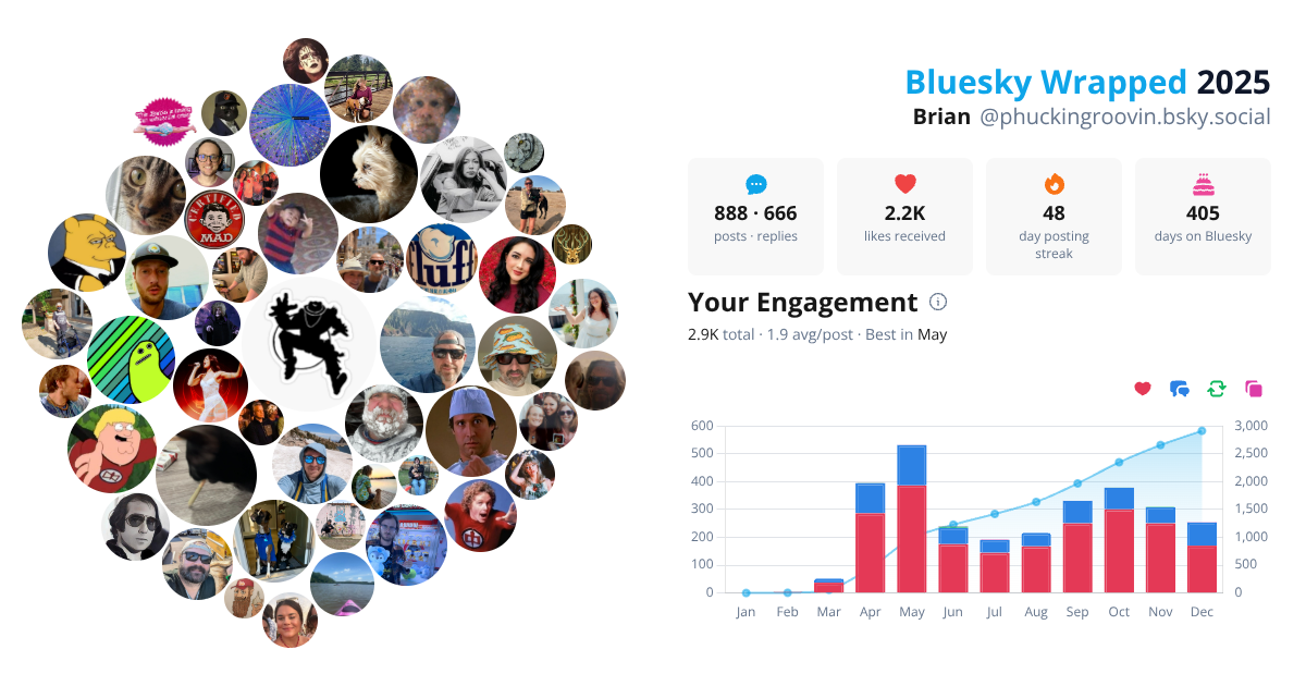 Your Bluesky Wrapped 2025 preview