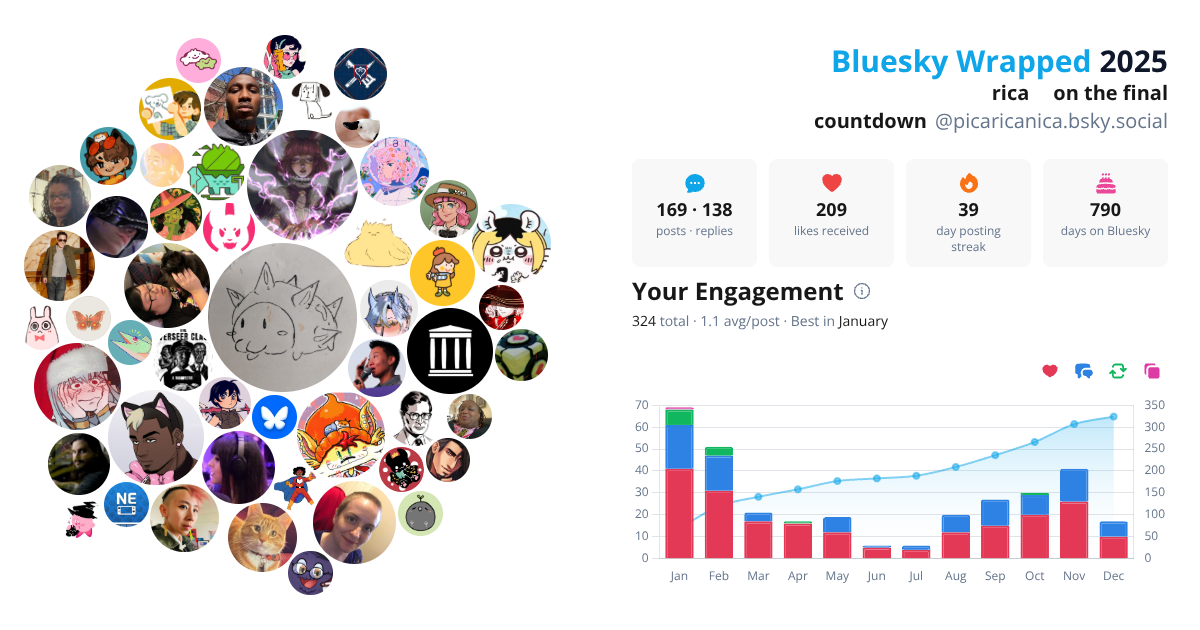 Your Bluesky Wrapped 2025 preview