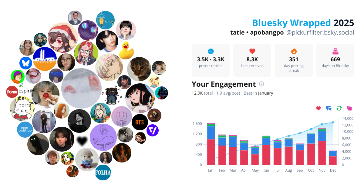 Your Bluesky Wrapped 2025 preview