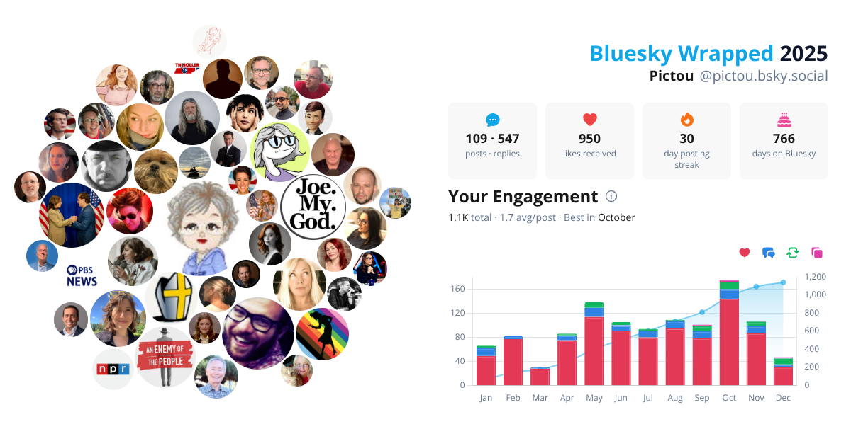 Your Bluesky Wrapped 2025 preview