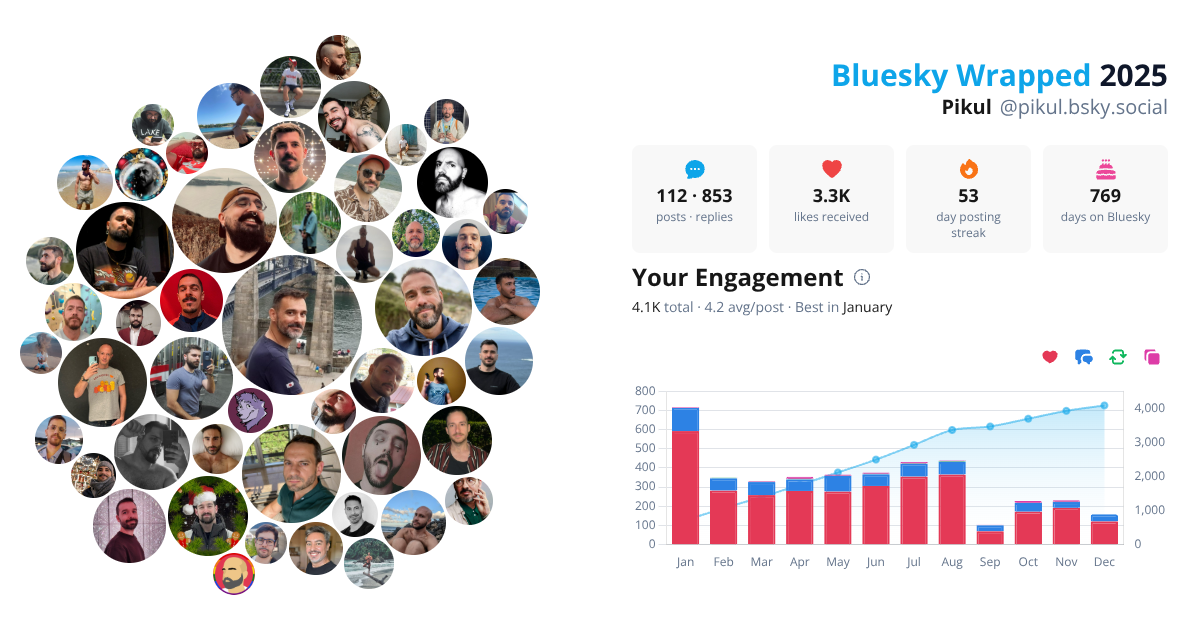 Your Bluesky Wrapped 2025 preview