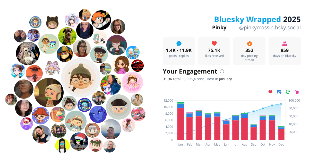 Your Bluesky Wrapped 2025 preview