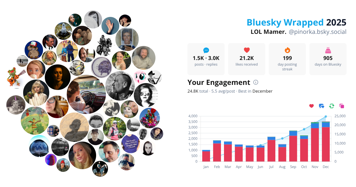 Your Bluesky Wrapped 2025 preview