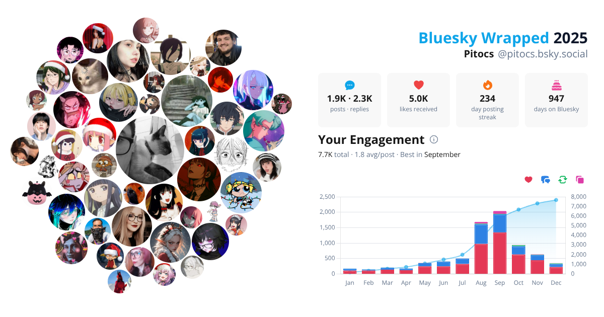 Your Bluesky Wrapped 2025 preview