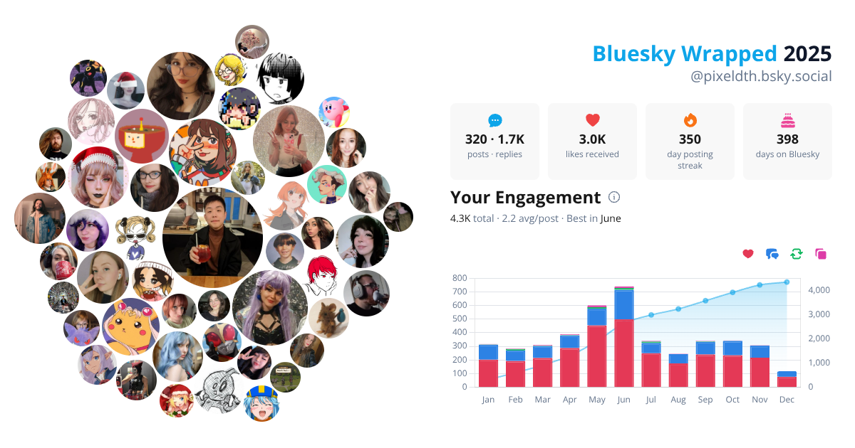 Your Bluesky Wrapped 2025 preview