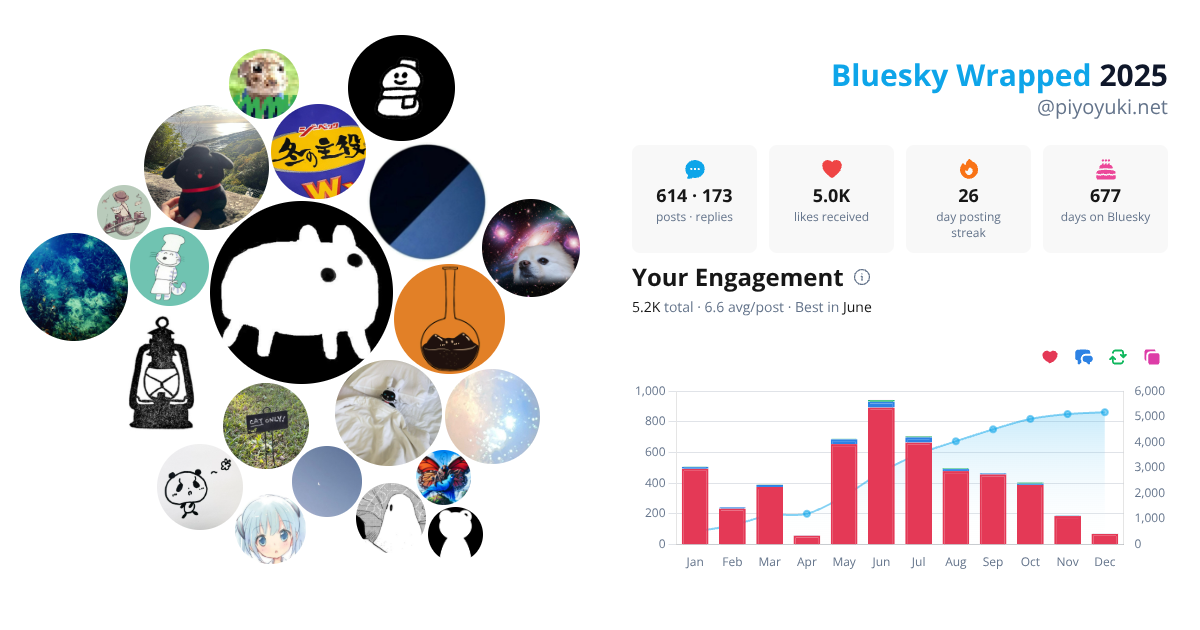 Your Bluesky Wrapped 2025 preview