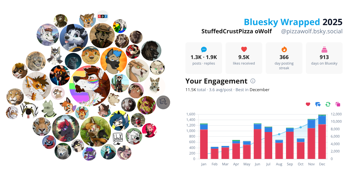 Your Bluesky Wrapped 2025 preview