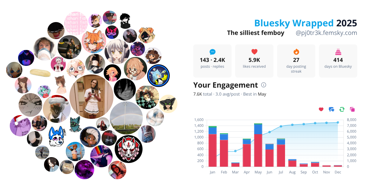 Your Bluesky Wrapped 2025 preview