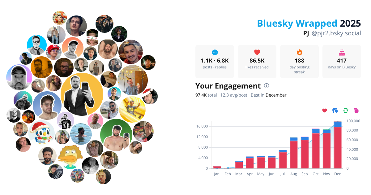 Your Bluesky Wrapped 2025 preview