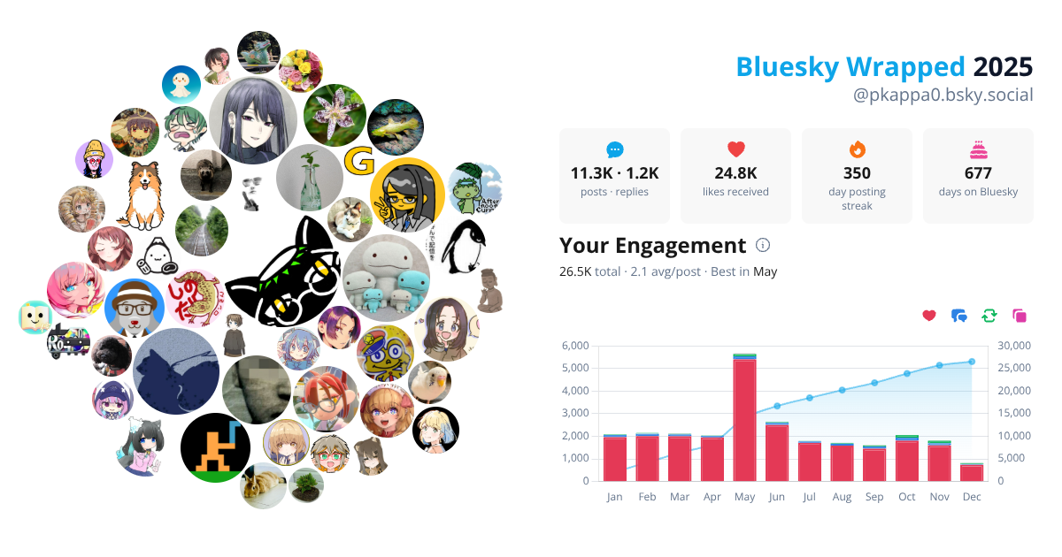 Your Bluesky Wrapped 2025 preview
