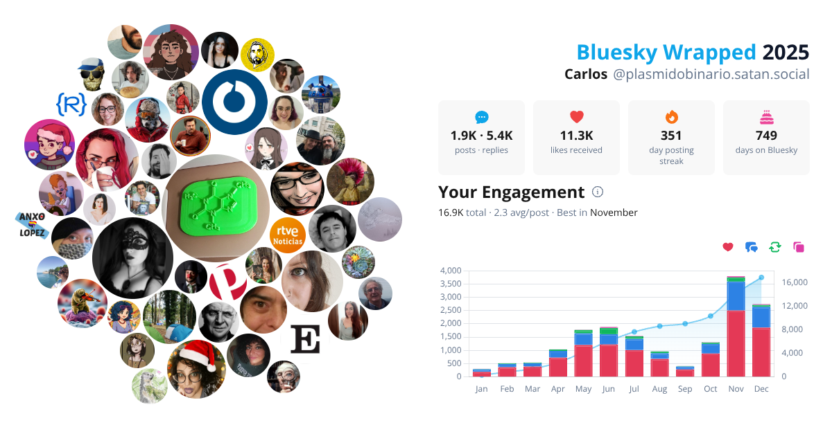 Your Bluesky Wrapped 2025 preview