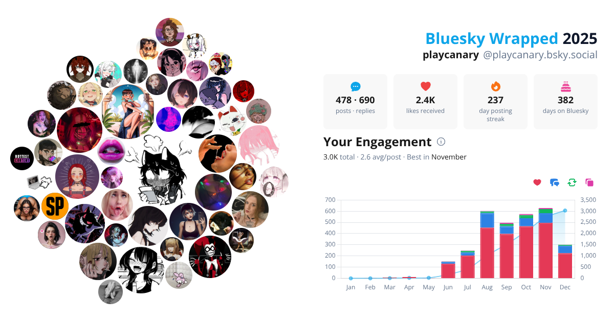 Your Bluesky Wrapped 2025 preview