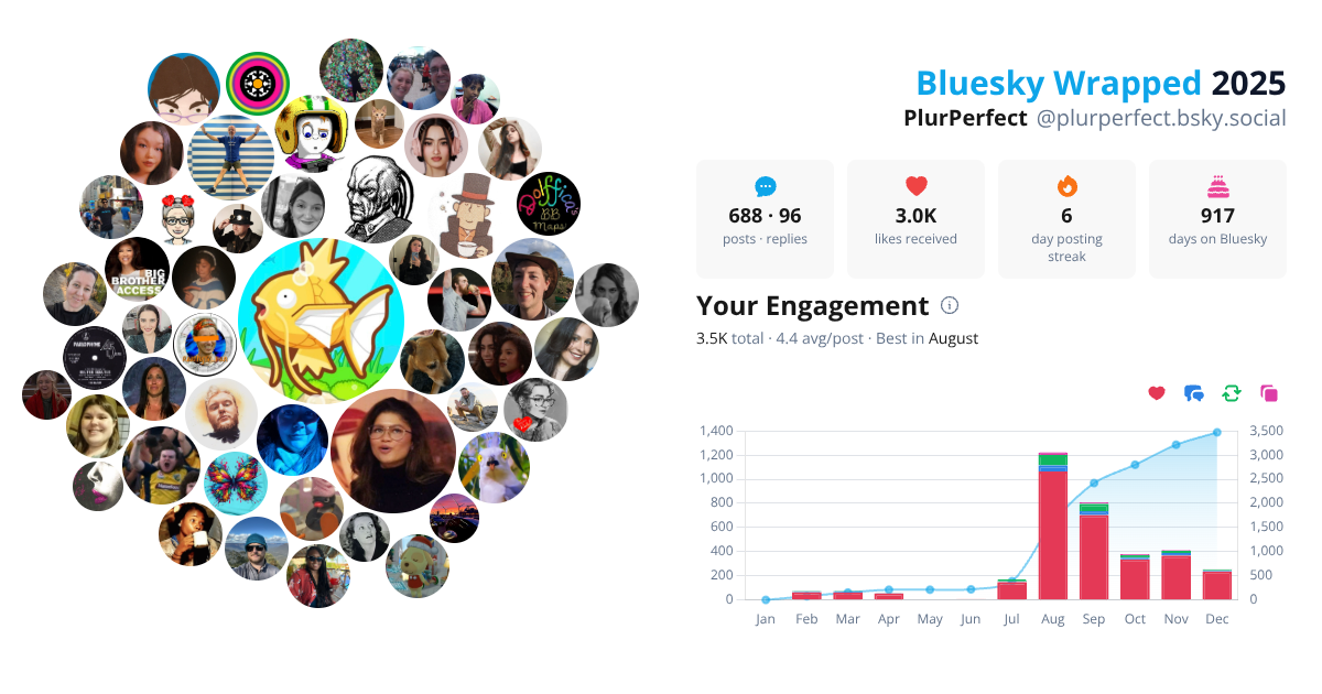 Your Bluesky Wrapped 2025 preview