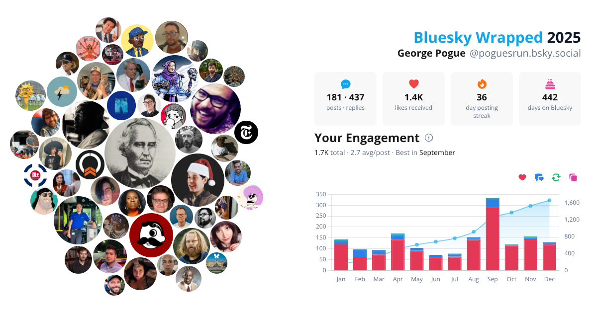 Your Bluesky Wrapped 2025 preview