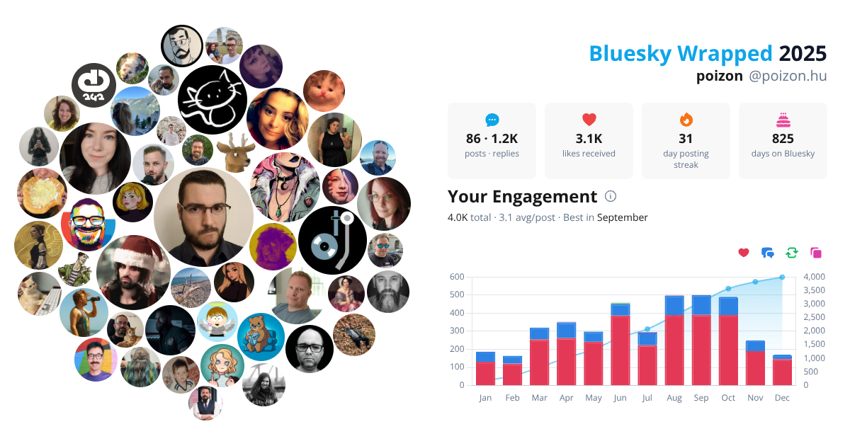 Your Bluesky Wrapped 2025 preview