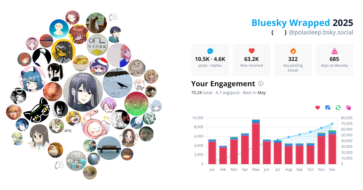 Your Bluesky Wrapped 2025 preview