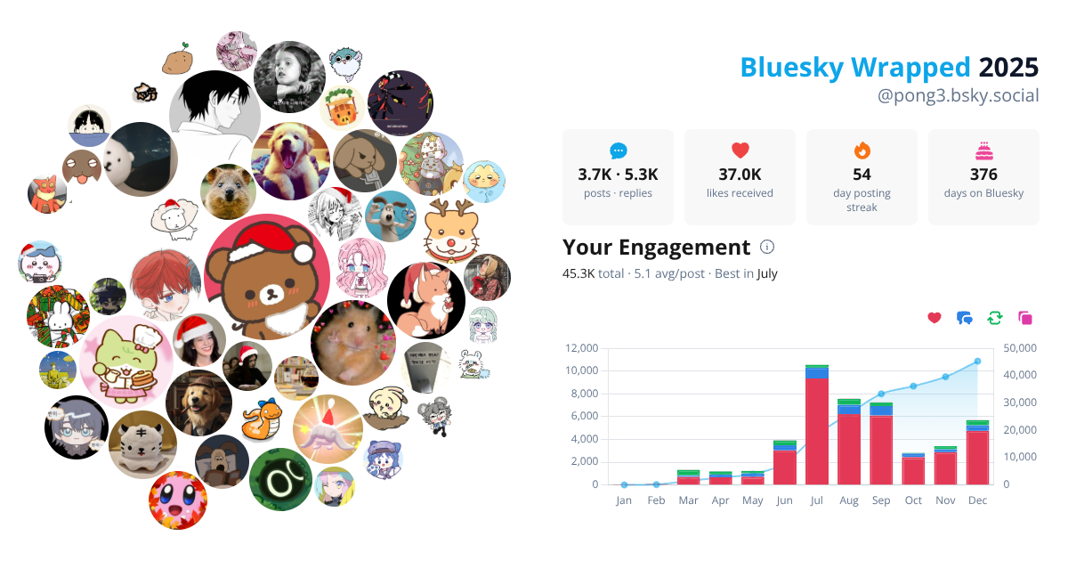 Your Bluesky Wrapped 2025 preview