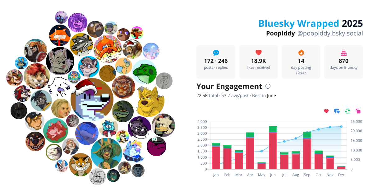 Your Bluesky Wrapped 2025 preview
