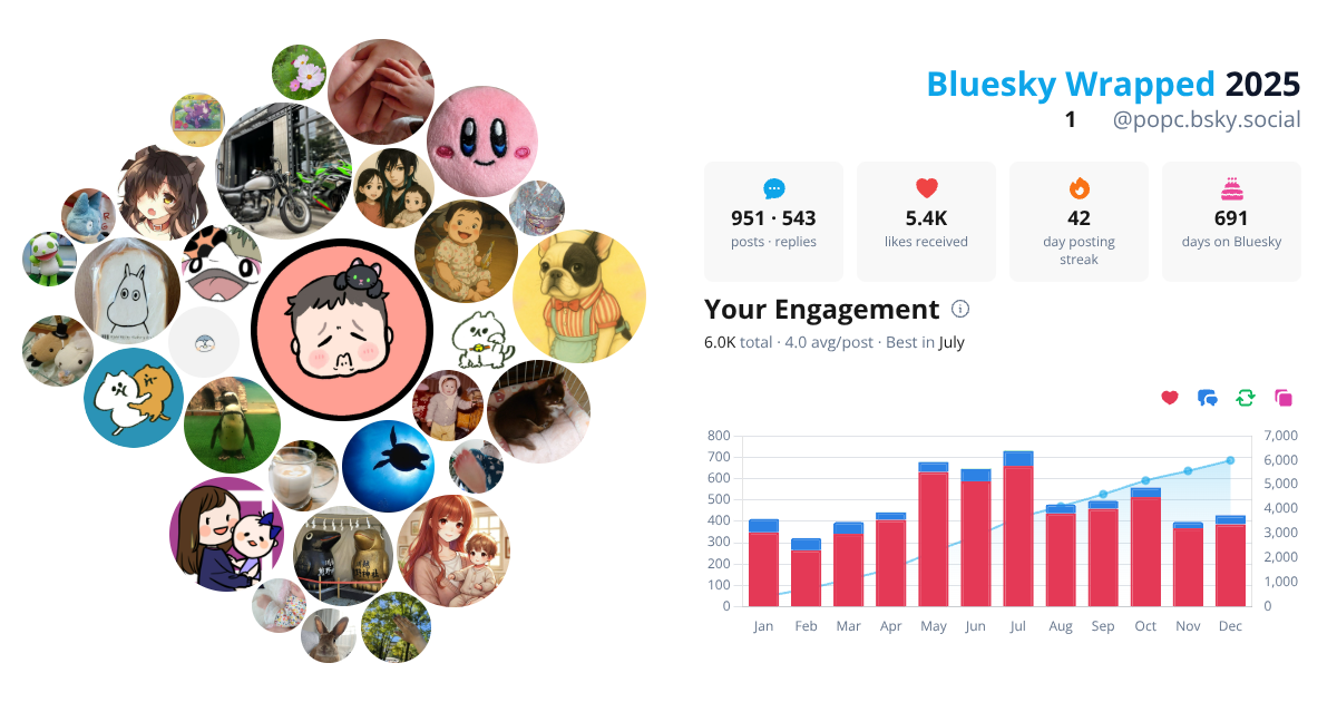 Your Bluesky Wrapped 2025 preview