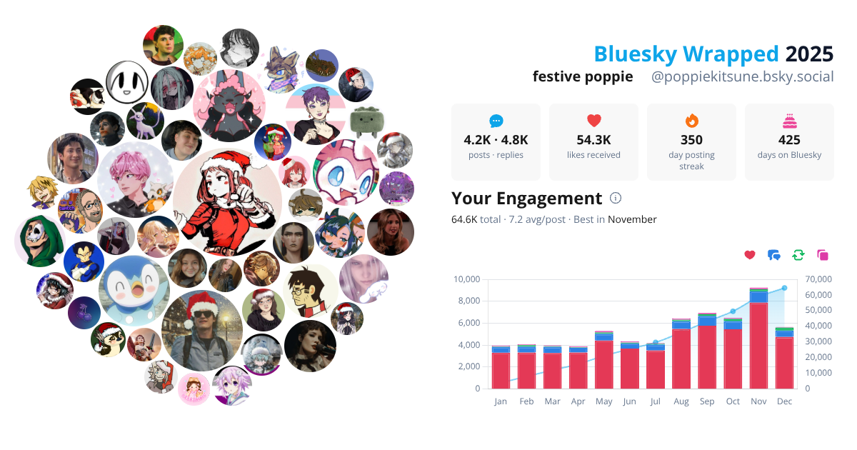 Your Bluesky Wrapped 2025 preview