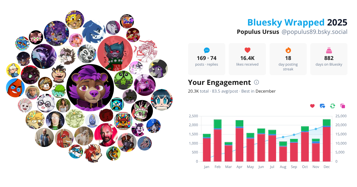 Your Bluesky Wrapped 2025 preview