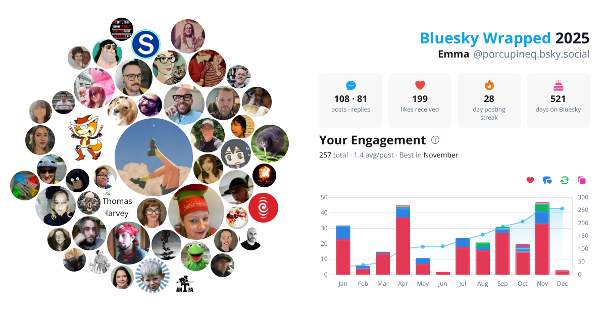 Your Bluesky Wrapped 2025 preview