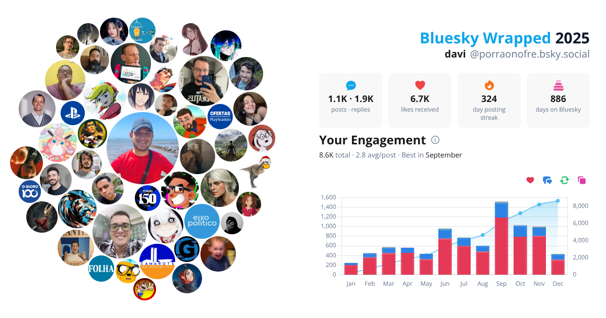 Your Bluesky Wrapped 2025 preview