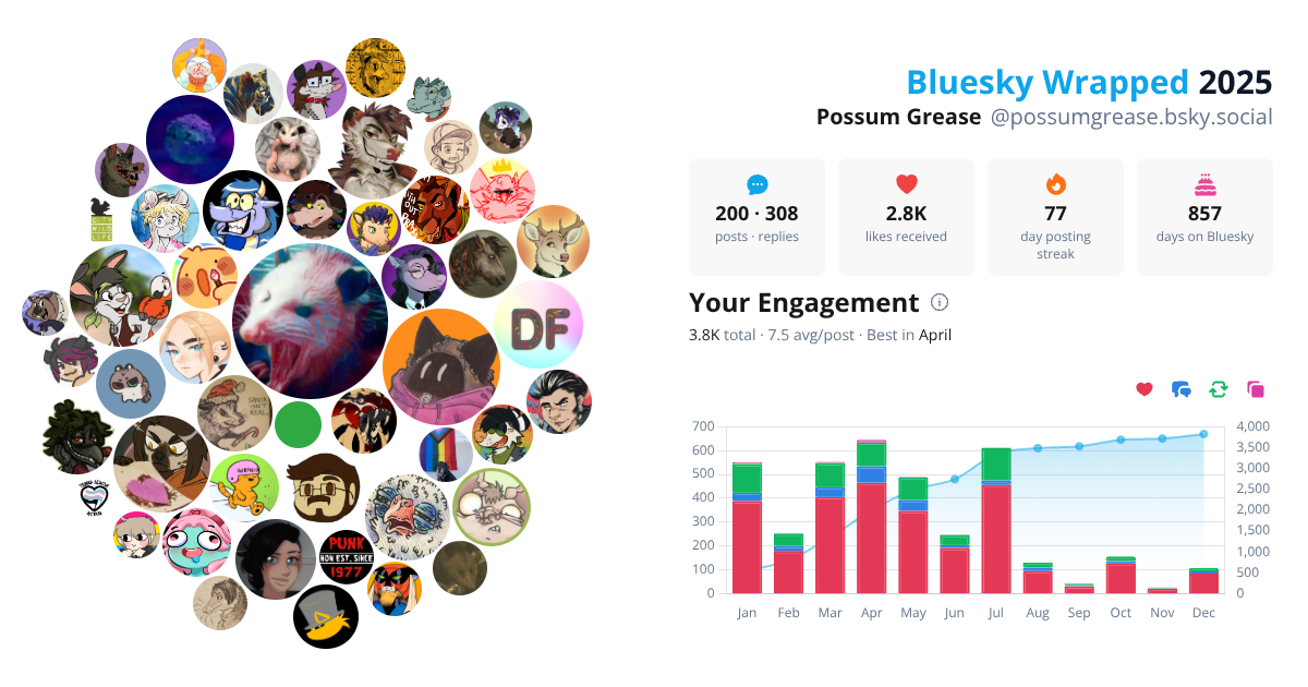 Your Bluesky Wrapped 2025 preview