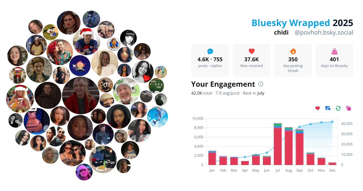 Your Bluesky Wrapped 2025 preview