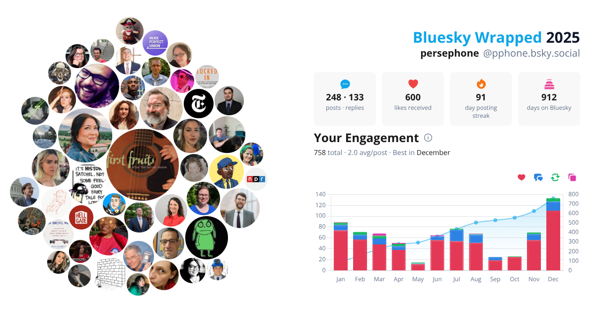 Your Bluesky Wrapped 2025 preview