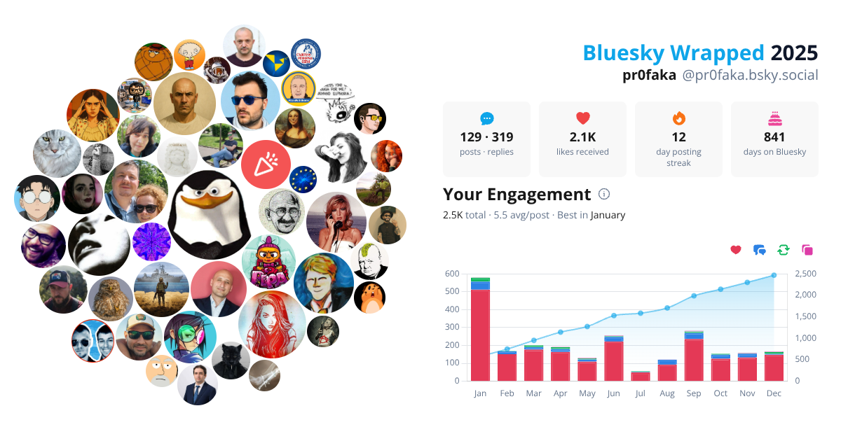 Your Bluesky Wrapped 2025 preview