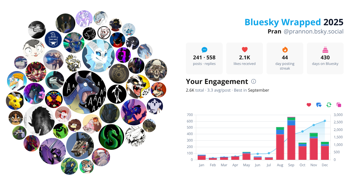 Your Bluesky Wrapped 2025 preview