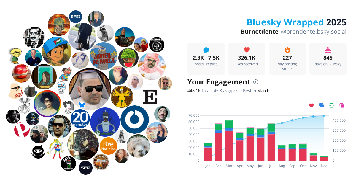 Your Bluesky Wrapped 2025 preview