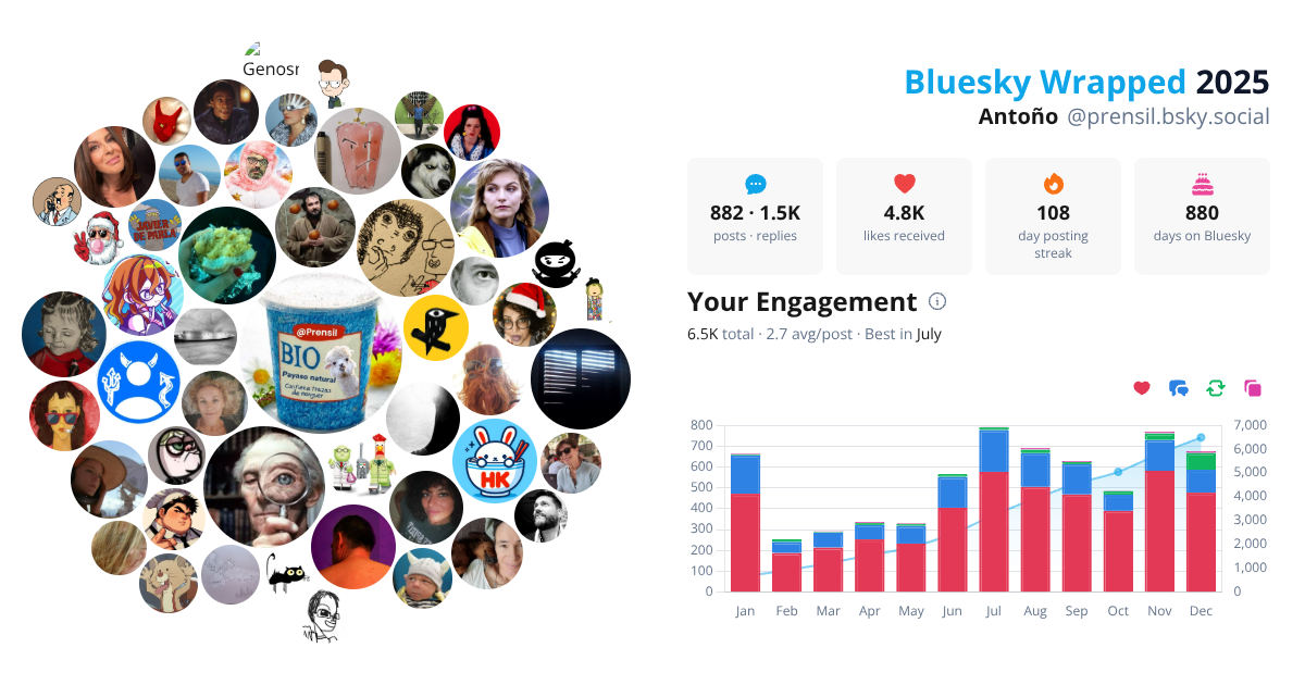 Your Bluesky Wrapped 2025 preview