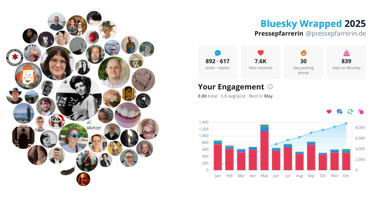 Your Bluesky Wrapped 2025 preview