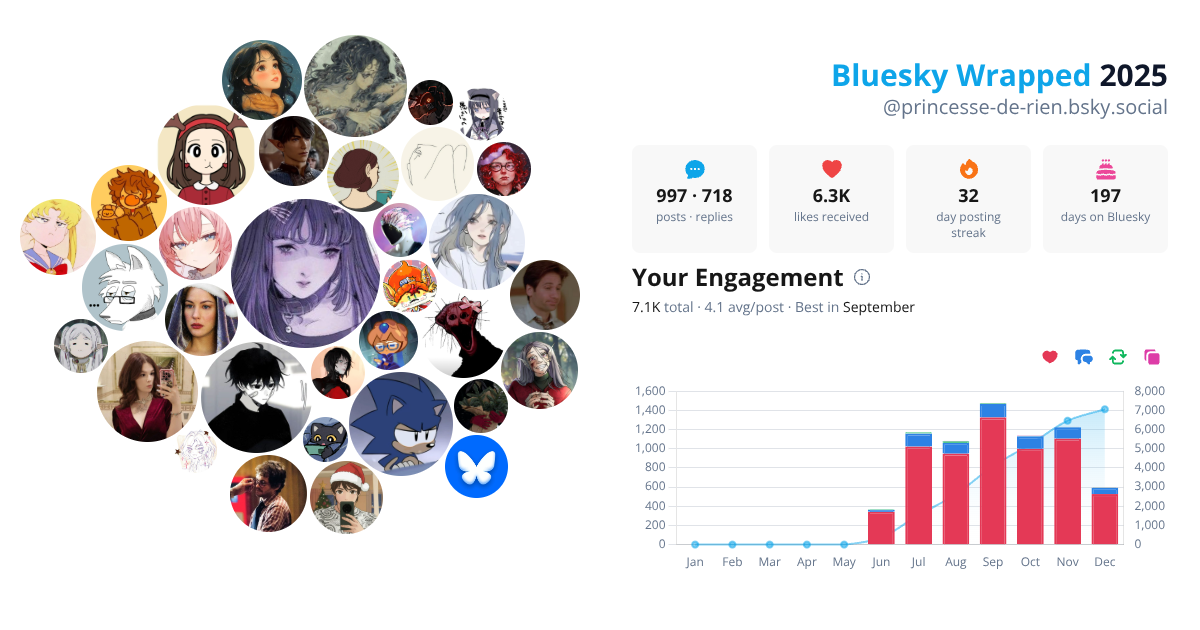 Your Bluesky Wrapped 2025 preview