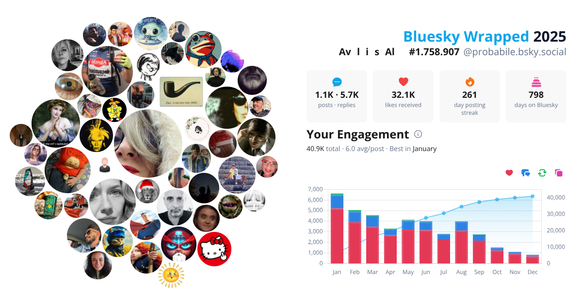 Your Bluesky Wrapped 2025 preview