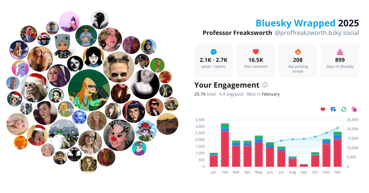 Your Bluesky Wrapped 2025 preview