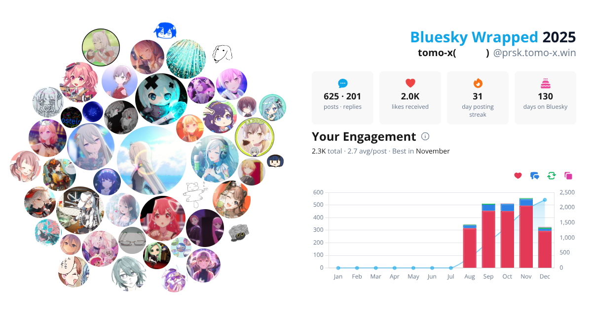 Your Bluesky Wrapped 2025 preview