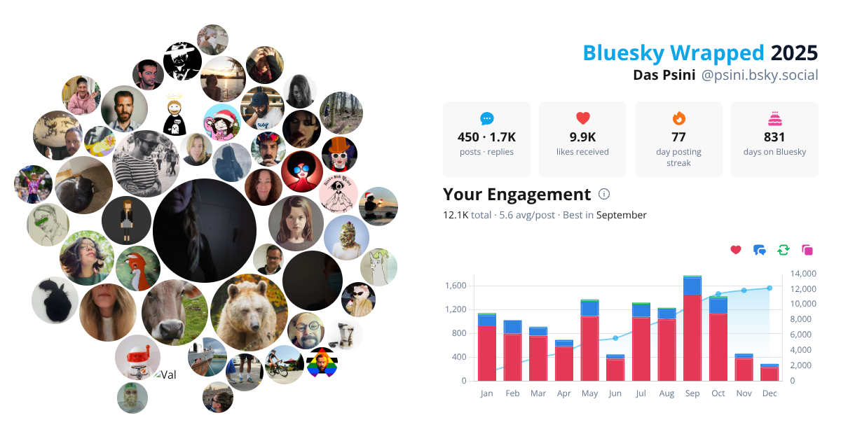Your Bluesky Wrapped 2025 preview