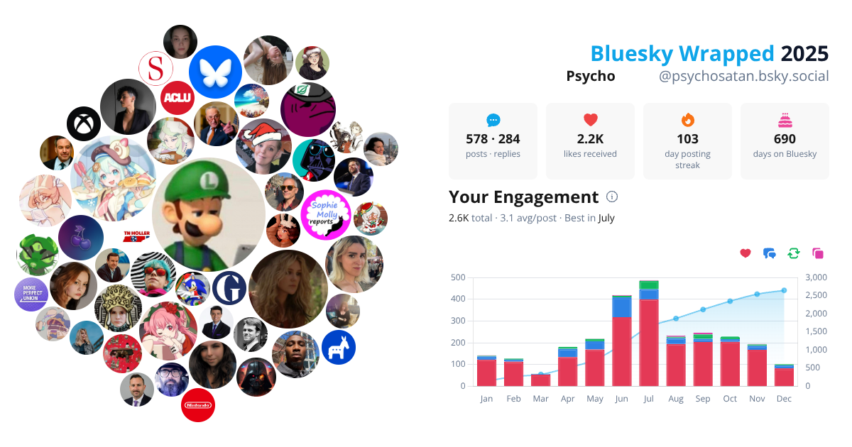 Your Bluesky Wrapped 2025 preview