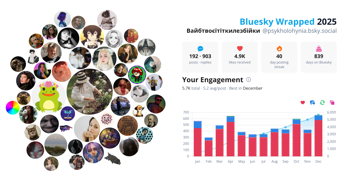 Your Bluesky Wrapped 2025 preview