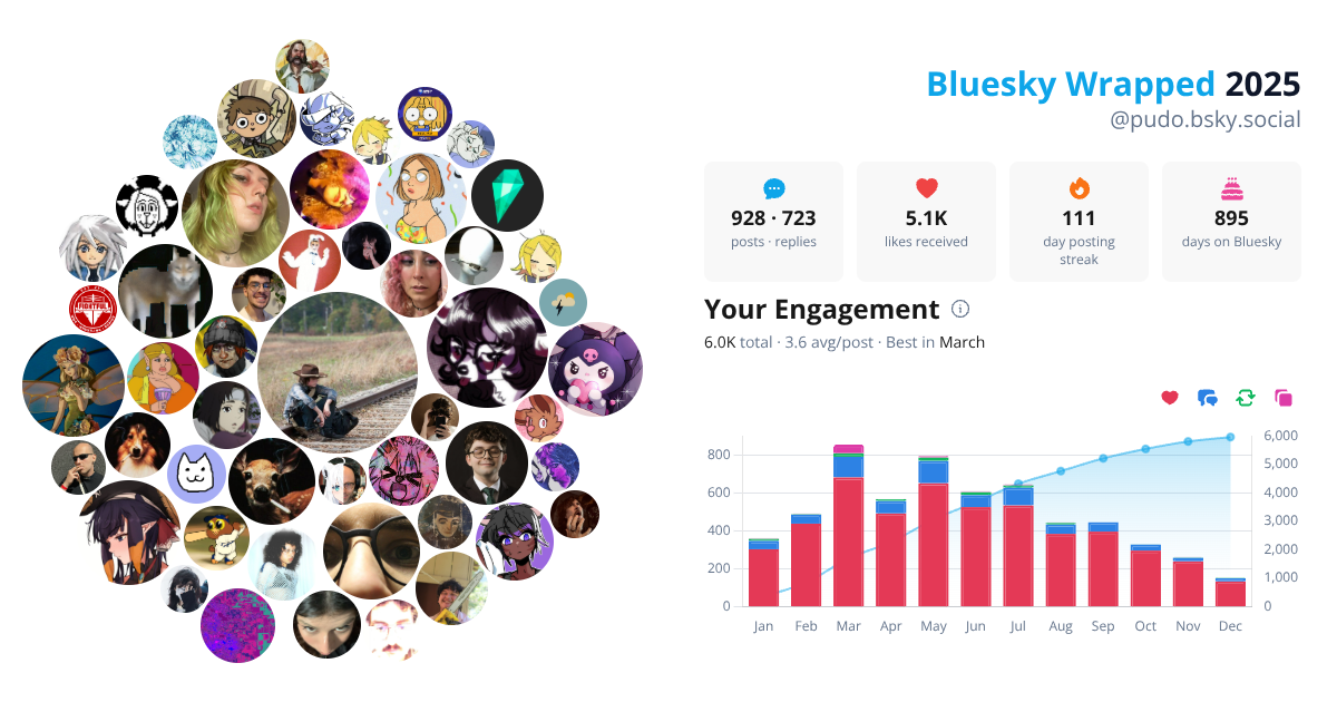 Your Bluesky Wrapped 2025 preview