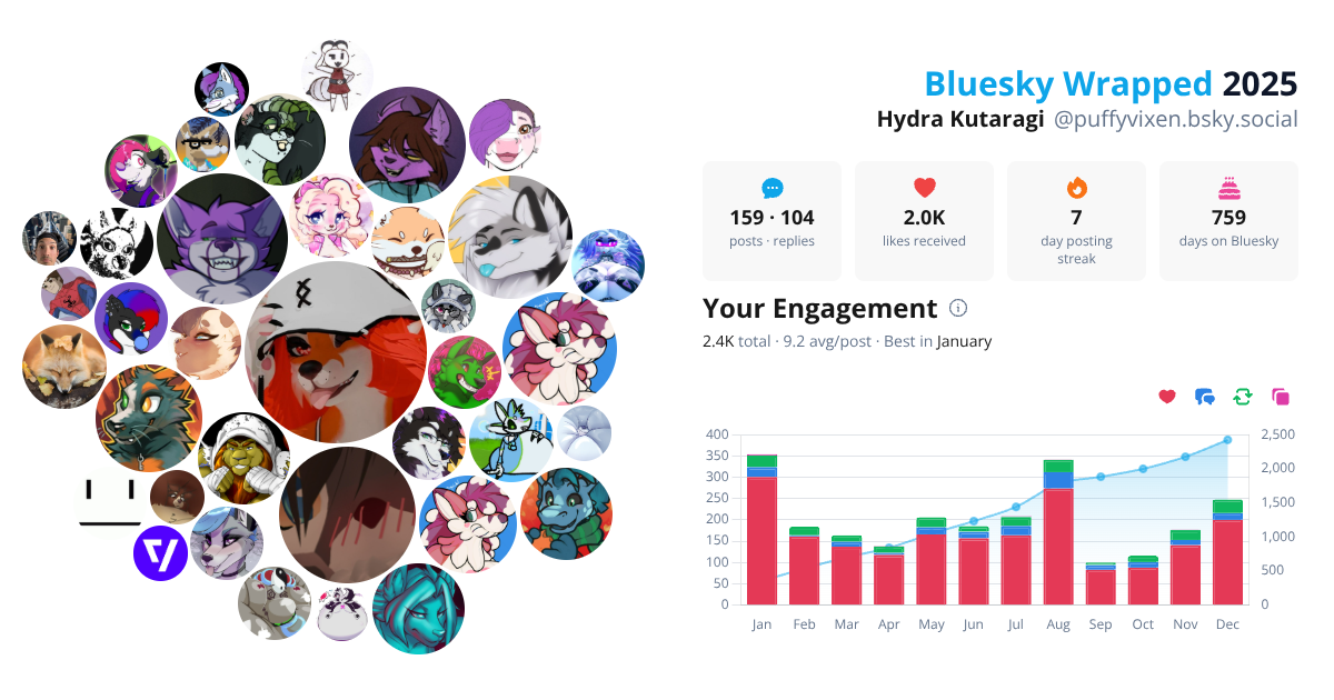 Your Bluesky Wrapped 2025 preview