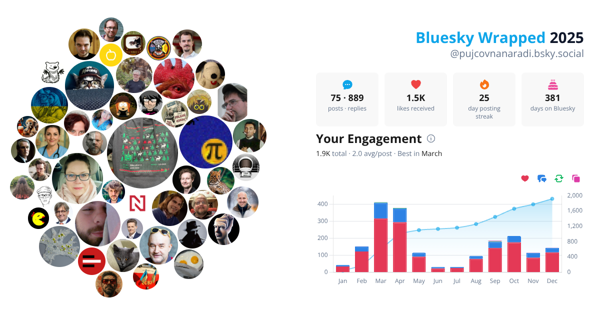 Your Bluesky Wrapped 2025 preview
