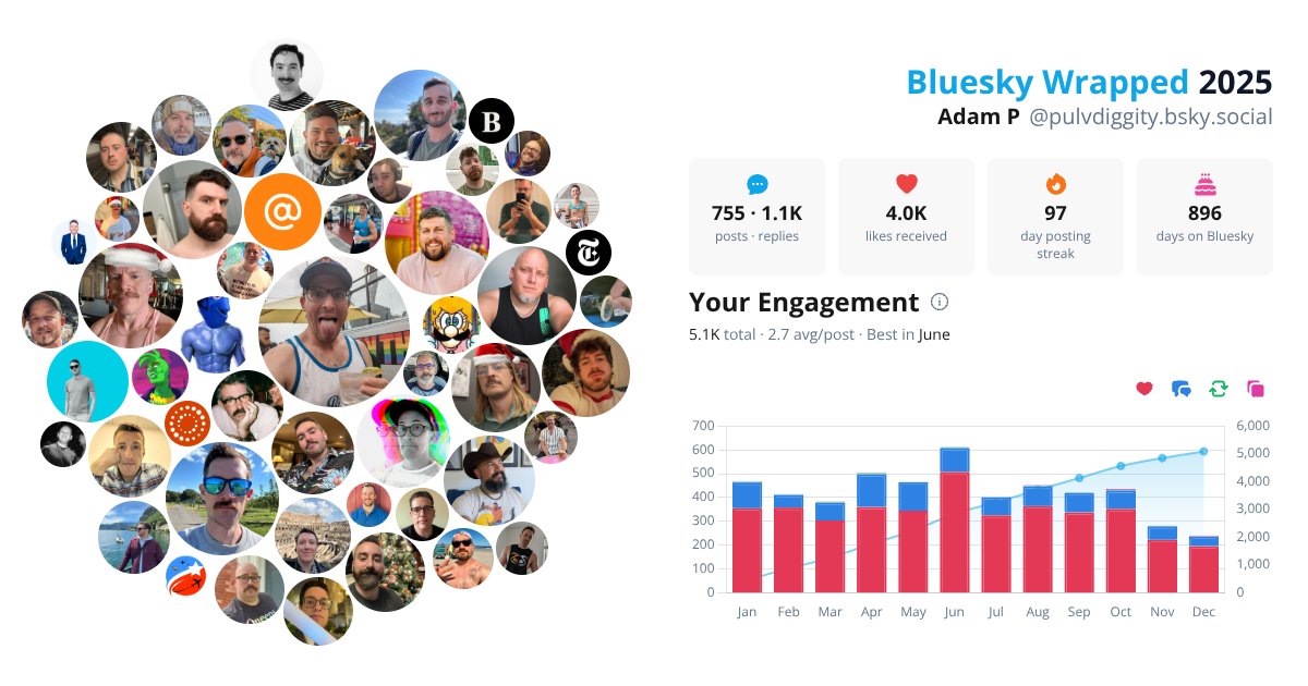 Your Bluesky Wrapped 2025 preview