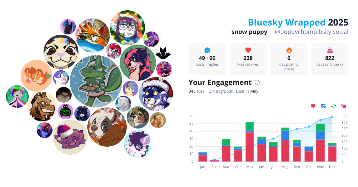 Your Bluesky Wrapped 2025 preview