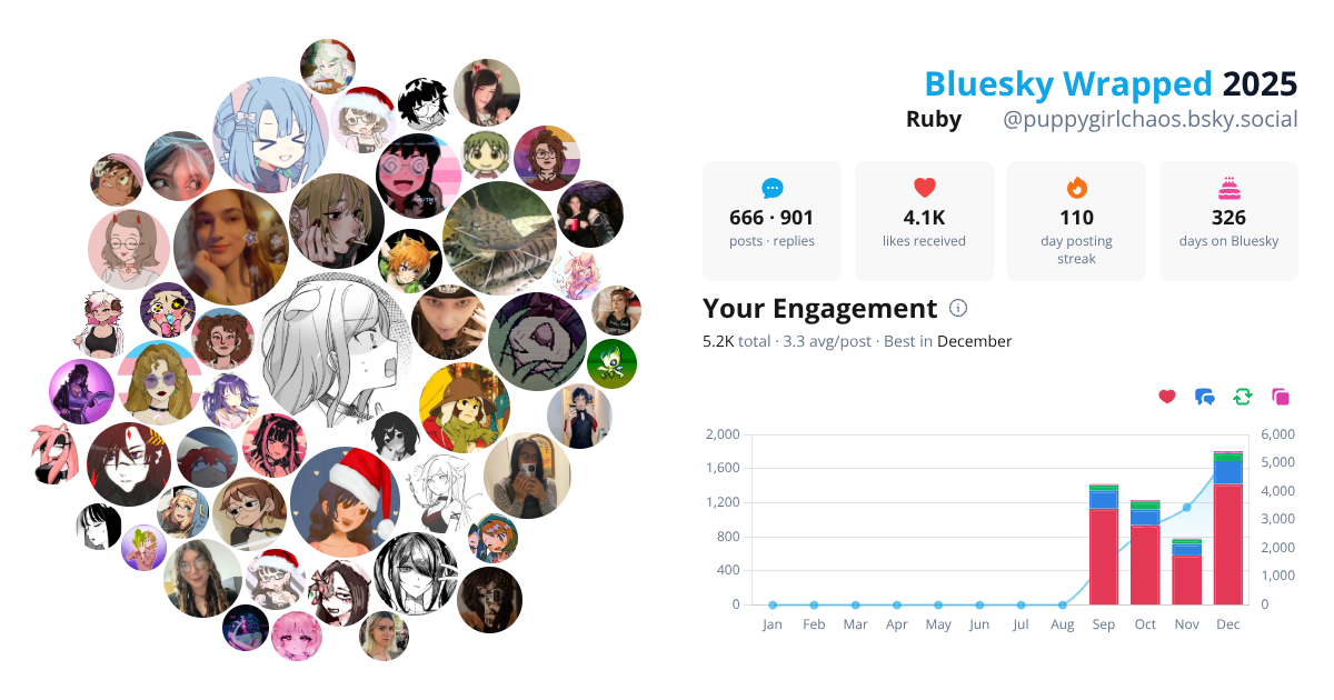 Your Bluesky Wrapped 2025 preview