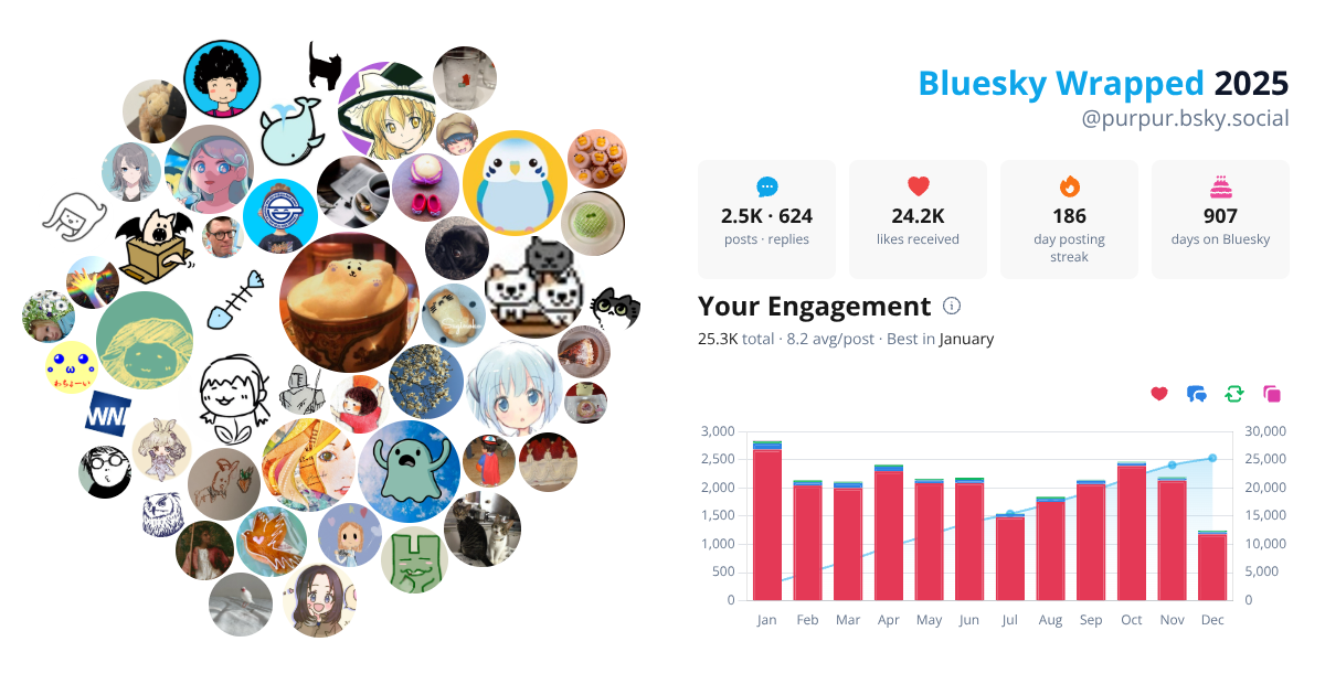 Your Bluesky Wrapped 2025 preview